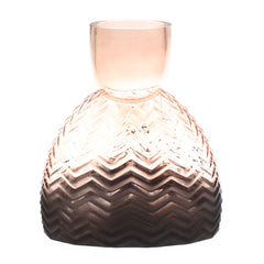 Black & Purple Oval Glass Vase | Modern Textured Décor Pakistan | Stylish Home Accent