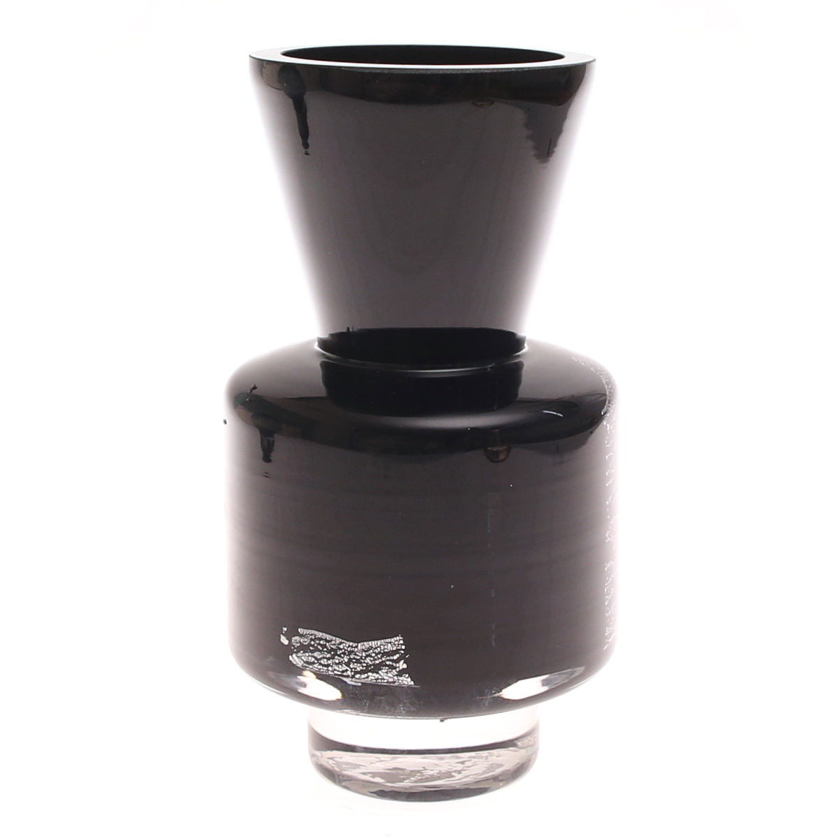 Black & White Pattern Glass Vase | Modern Home Décor Pakistan | Stylish Table Accent