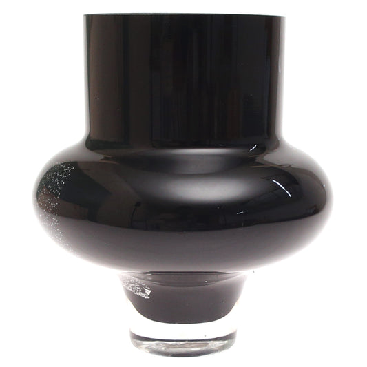 Black & White Pattern Glass Vase | Modern Home Décor Pakistan | Elegant Table Accent