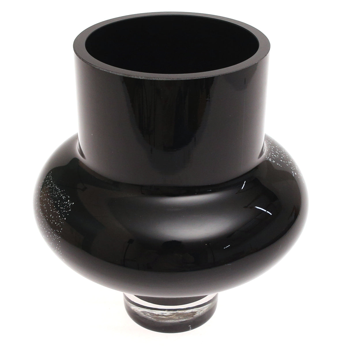 Black & White Pattern Glass Vase | Modern Home Décor Pakistan | Elegant Table Accent