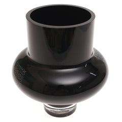 Black & White Pattern Glass Vase | Modern Home Décor Pakistan | Elegant Table Accent