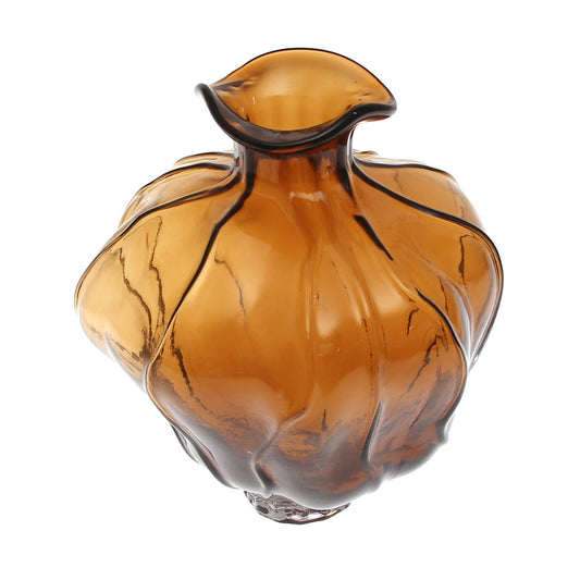 Color Glass Vase Brown Rose Bud Shape | Luxury Home Décor Pakistan | Decorative Glass Vase
