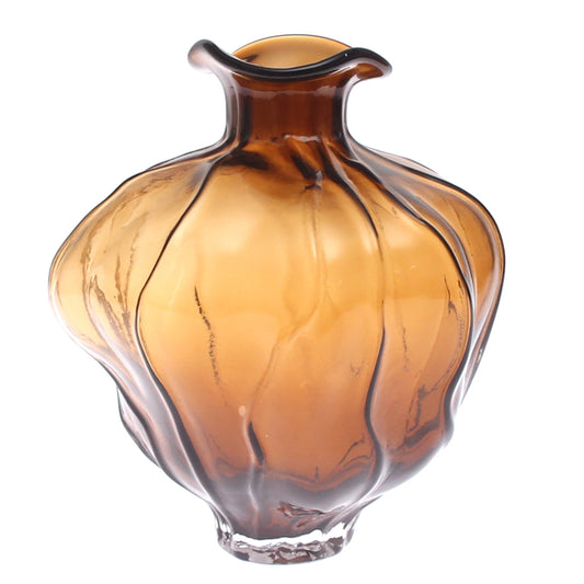 Color Glass Vase Brown Rose Bud Shape | Luxury Home Décor Pakistan | Decorative Glass Vase