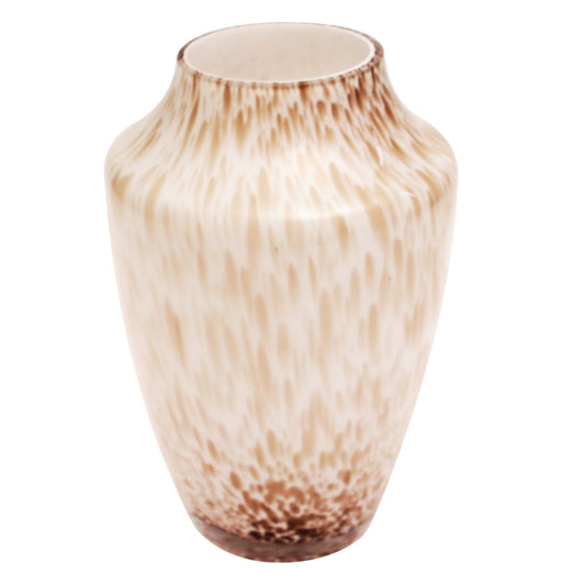 Crumple Brown Glass Vase | Modern Textured Décor Pakistan | Stylish Home Accent