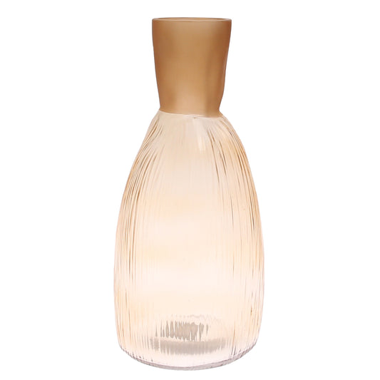 Color Glass Vase Gold Slim Lining | Luxury Home Décor Pakistan | Decorative Glass Vase