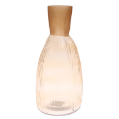 Color Glass Vase Gold Slim Lining | Luxury Home Décor Pakistan | Decorative Glass Vase