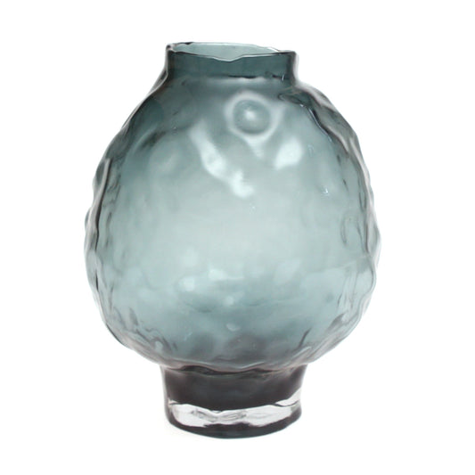 Green Textured Glass Vase L | Modern Home Décor Pakistan | Stylish Large Accent