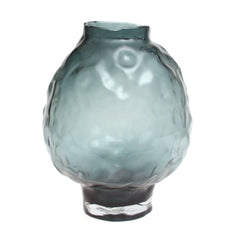 Green Textured Glass Vase L | Modern Home Décor Pakistan | Stylish Large Accent