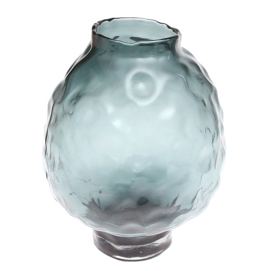Green Textured Glass Vase L | Modern Home Décor Pakistan | Stylish Large Accent