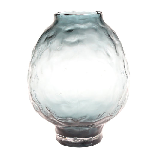 Green Textured Glass Vase M | Modern Home Décor Pakistan | Stylish Table Accent