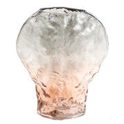 Grey & Peach Glass Vase | Modern Gradient Décor Pakistan | Stylish Home Accent - Habitt