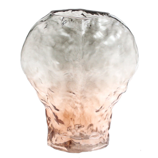 Grey & Peach Glass Vase | Modern Gradient Décor Pakistan | Stylish Home Accent