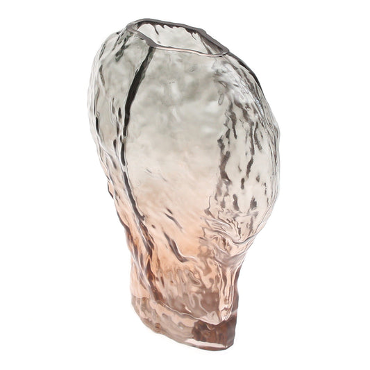 Grey & Peach Glass Vase | Modern Gradient Décor Pakistan | Stylish Home Accent