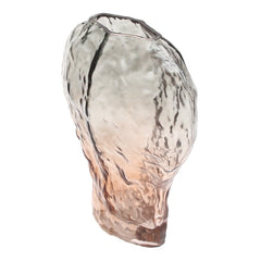 Grey & Peach Glass Vase | Modern Gradient Décor Pakistan | Stylish Home Accent