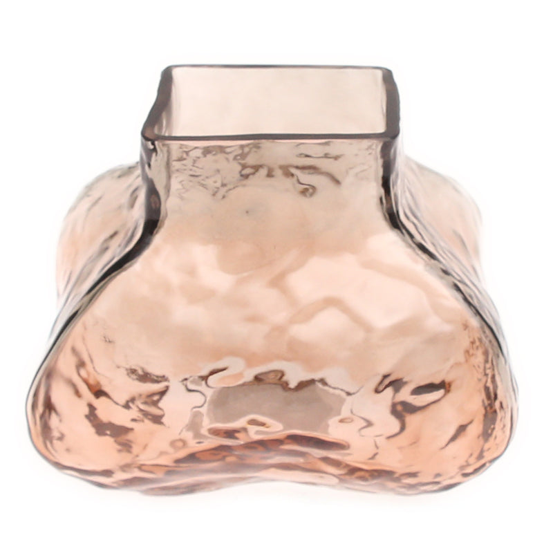 Grey & Peach Glass Vase | Modern Gradient Décor Pakistan | Stylish Table Accent - Habitt