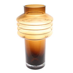 Light & Dark Brown Glass Vase L | Modern Gradient Décor Pakistan | Stylish Large Accent