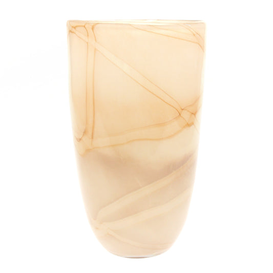 Marble Texture Glass Vase L | Modern Home Décor Pakistan | Elegant Large Accent