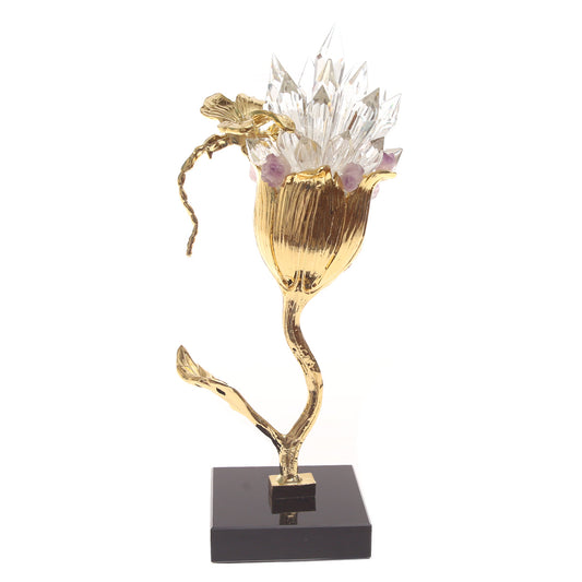 Console Piece S | Gold Crystal Decorative Sculpture | Luxury Home Décor Pakistan