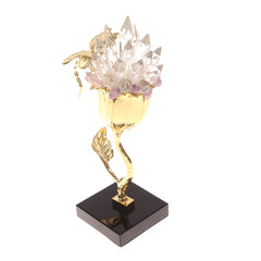 Console Piece S | Gold Crystal Decorative Sculpture | Luxury Home Décor Pakistan