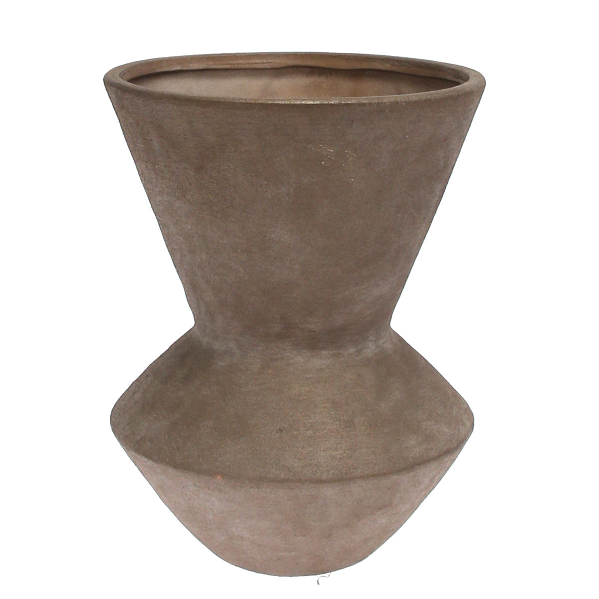 Cortina Large Ceramic Vase – Brown Decorative Vase 20076-ATBRZ for Modern Home Décor