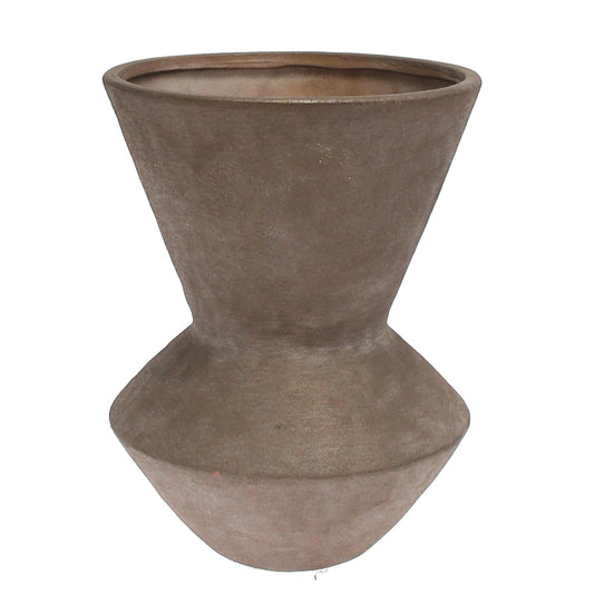Cortina Large Ceramic Vase – Brown Decorative Vase 20076-ATBRZ for Modern Home Décor