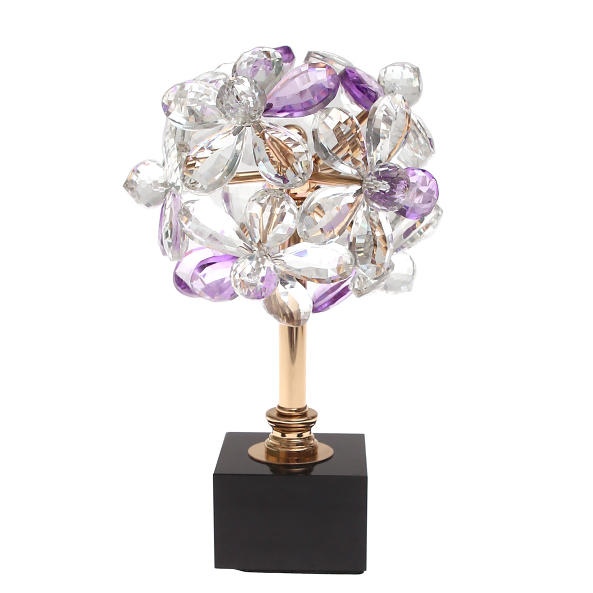 Crystal Flower Console Piece | Luxury Crystal Décor Pakistan | Elegant Table Showpiece  7201-S