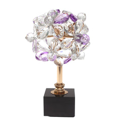 Crystal Flower Console Piece | Luxury Crystal Décor Pakistan | Elegant Table Showpiece  7201-S