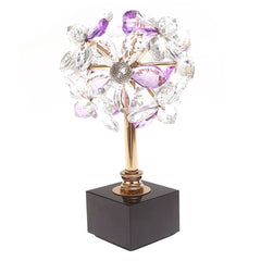 Crystal Flower Console Piece | Luxury Crystal Décor Pakistan | Elegant Table Showpiece