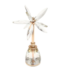 Crystal Leaf Flower Console Piece | Luxury Crystal Décor Pakistan | Elegant Table Accent - Habitt