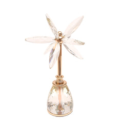 Crystal Leaf Flower Console Piece | Luxury Crystal Décor Pakistan | Elegant Table Accent - Habitt