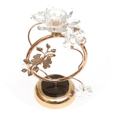 Decorative Gold Crystal Dinner Candle Holder | Luxury Table Décor Pakistan | Elegant Candle Stand