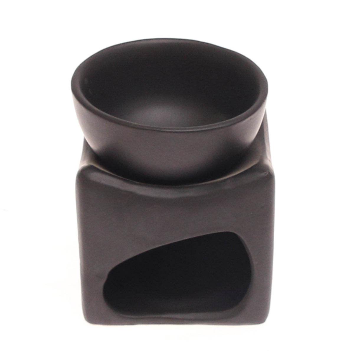 Handmade Ceramic Oil Burner – Black Decorative Aroma Oil Burner & Fragrance Diffuser for Home Décor