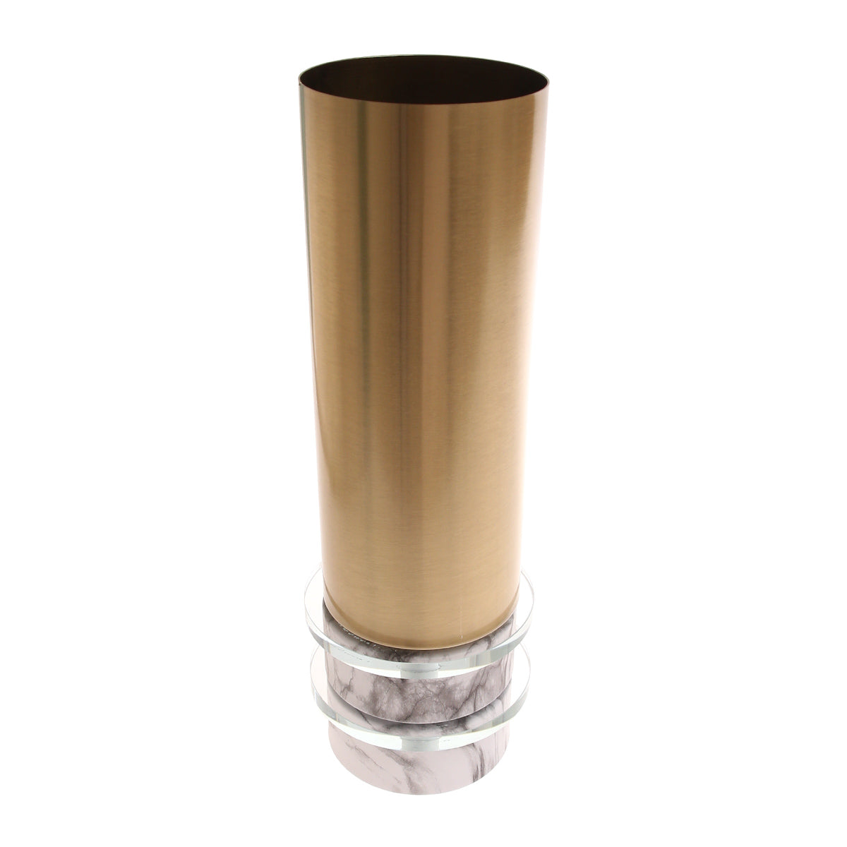 Marble & Gold Cylinder Vase – Medium