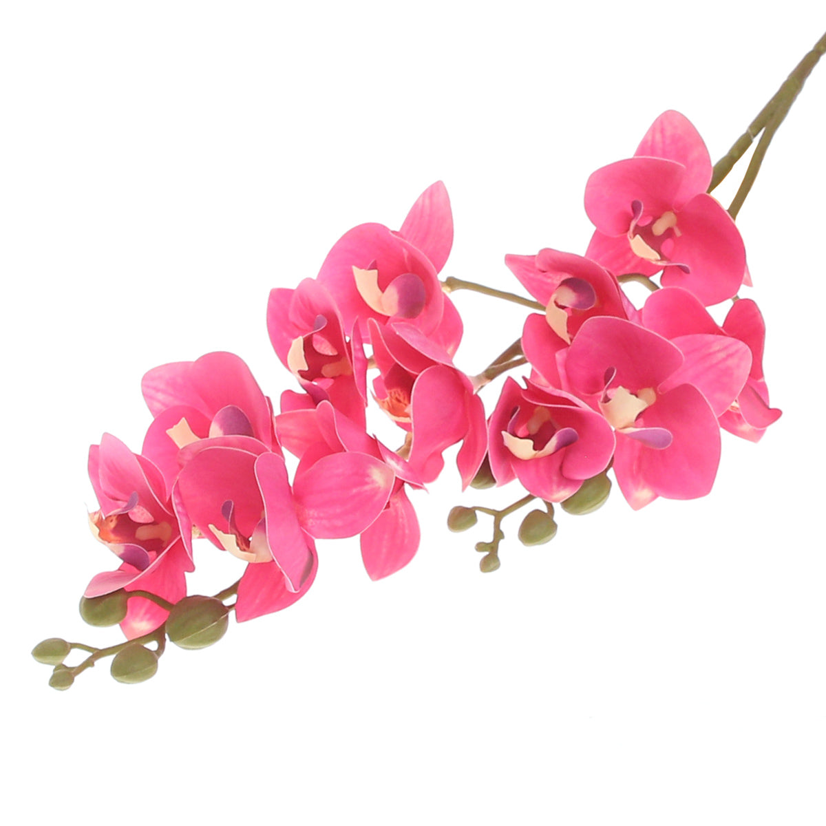 Mini Orchid Flower Stick – Dark Pink (Artificial Stem)