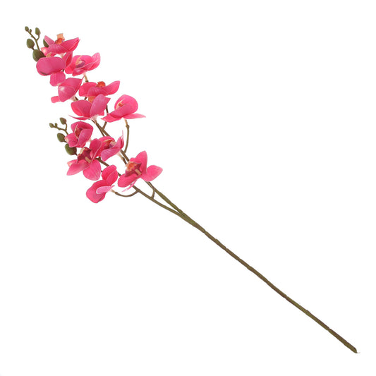 Mini Orchid Flower Stick – Dark Pink (Artificial Stem)