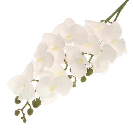 Mini Orchid Flower Stick – White (Artificial Stem)