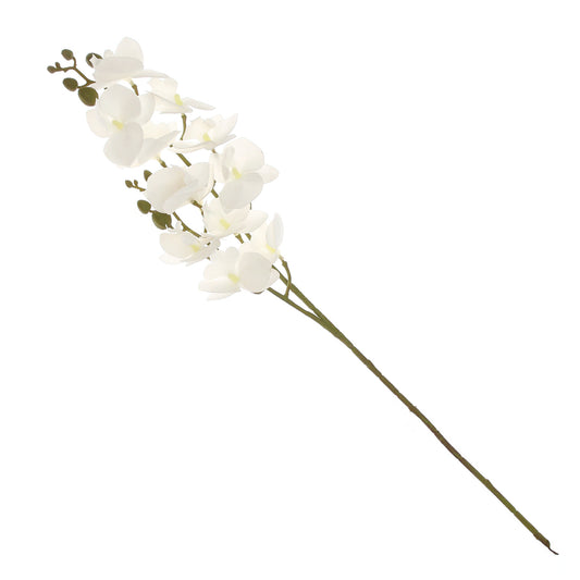 Mini Orchid Flower Stick – White (Artificial Stem)