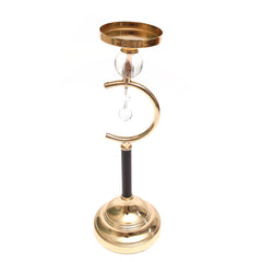 Black &  Gold Pillar Candle Holder – Large