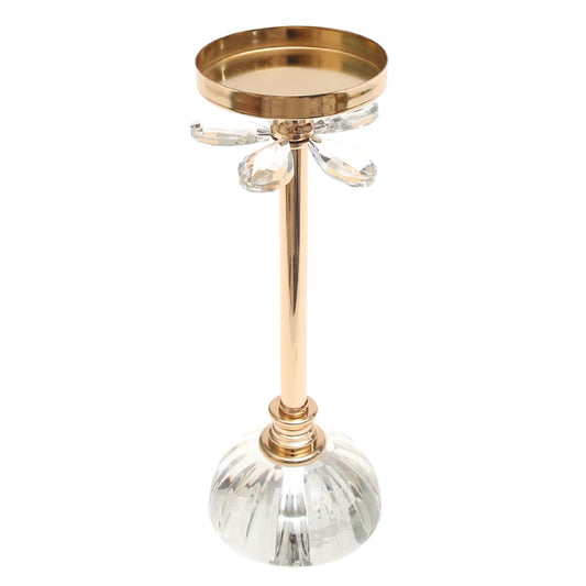 Glass Base Pillar Candle Holder – Large