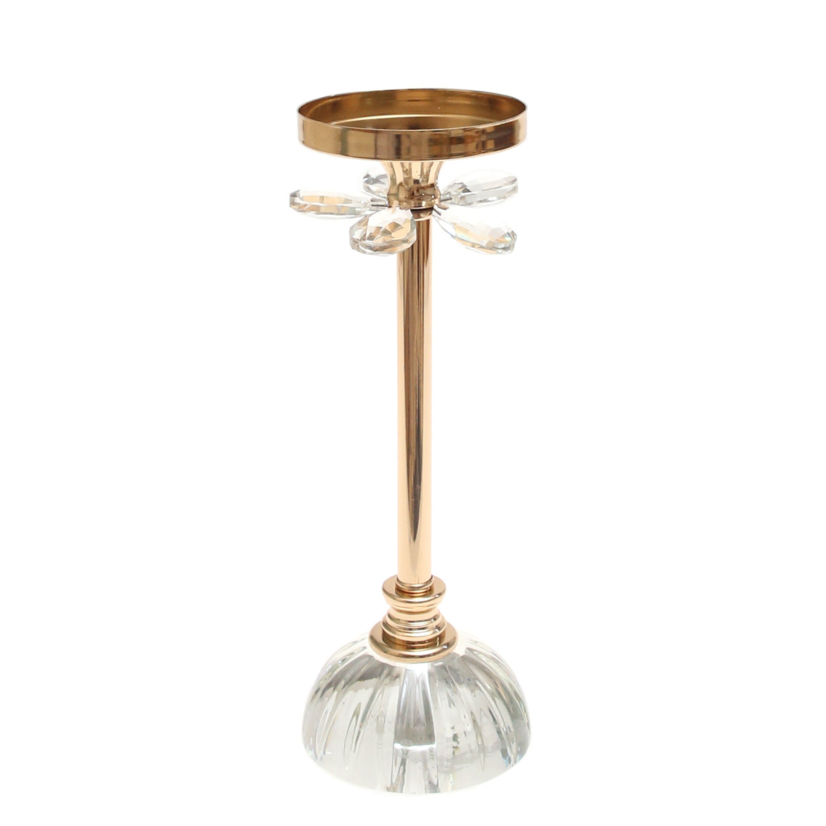 Glass Base Pillar Candle Holder – Large