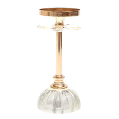 Glass Base Pillar Candle Holder – Medium