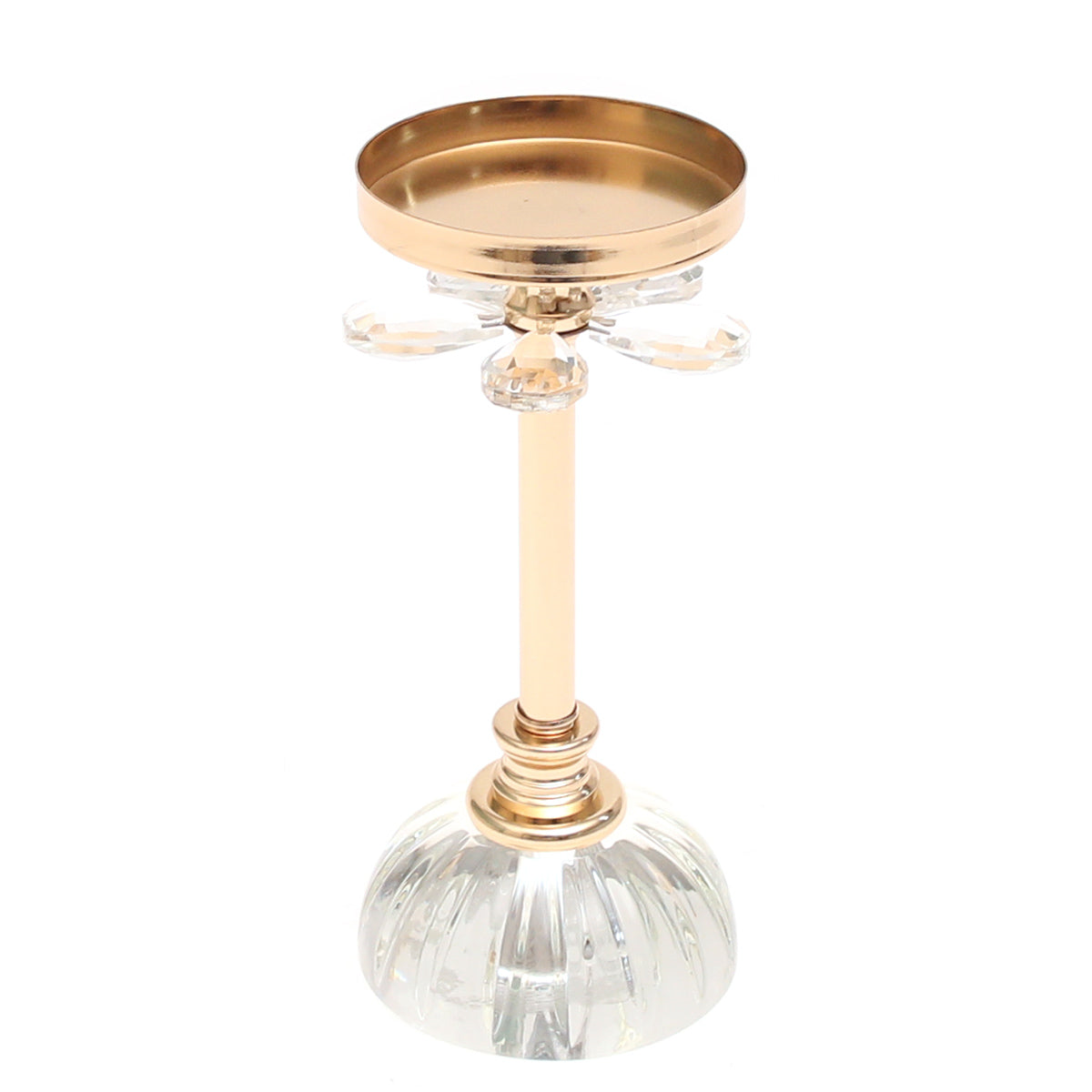 Glass Base Pillar Candle Holder – Medium