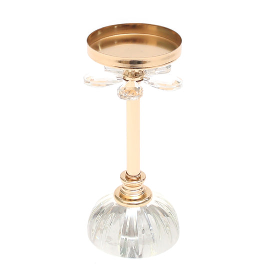 Glass Base Pillar Candle Holder – Medium