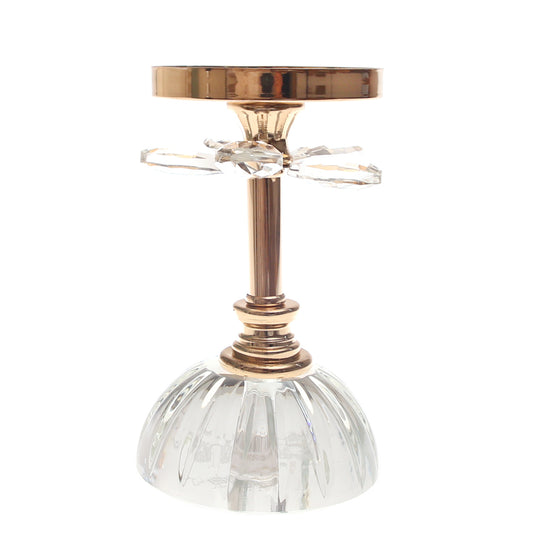 Glass Base Pillar Candle Holder – Small