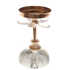 Glass Base Pillar Candle Holder – Small