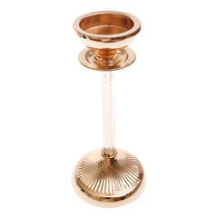 Golden Crystal Pillar Candle Holder – 7209 (Medium)Golden Crystal Pillar Candle Holder – 7209 (Medium)