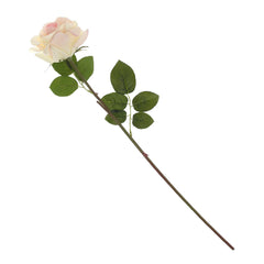Rose Off-White & Pink Flower Stick – Long Stem Artificial Bloom - Habitt