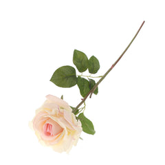 Rose Off-White & Pink Flower Stick – Long Stem Artificial Bloom - Habitt
