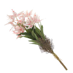 Stargazer Lily Flower Bunch Pink – Artificial Floral Bundle
