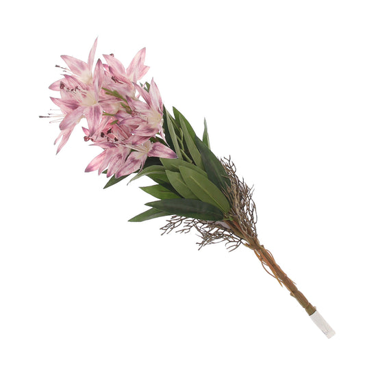 Stargazer Lily Flower Bunch Purple – Artificial Floral Bundle